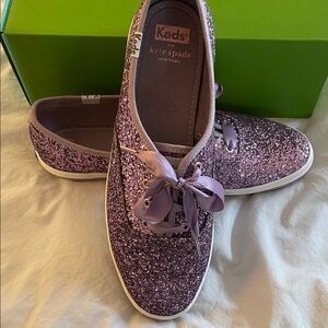 Kate Spade Lavender Light Purple Glitter Sneakers